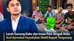 Kades Gunung Kaler dan Insan Pers Jenguk Rizki, Arul Apresiasi Kepedulian Wakil Bupati Tangerang
